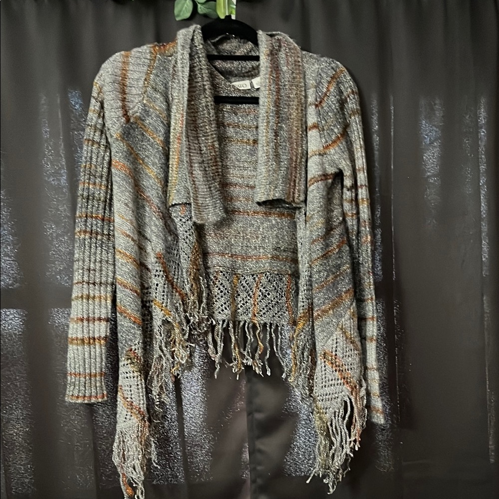 Gray and Brown Women's Sweater